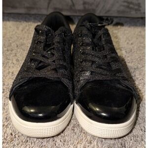 FreeWalk Air Cooled Foam Sparkled Black tennis  Sneaker Memory Foam Sz 8 1/2